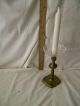 2 Antique Scandinavian Brass Candle Stick - - - Danish Mid - Century Modern Metalware photo 2