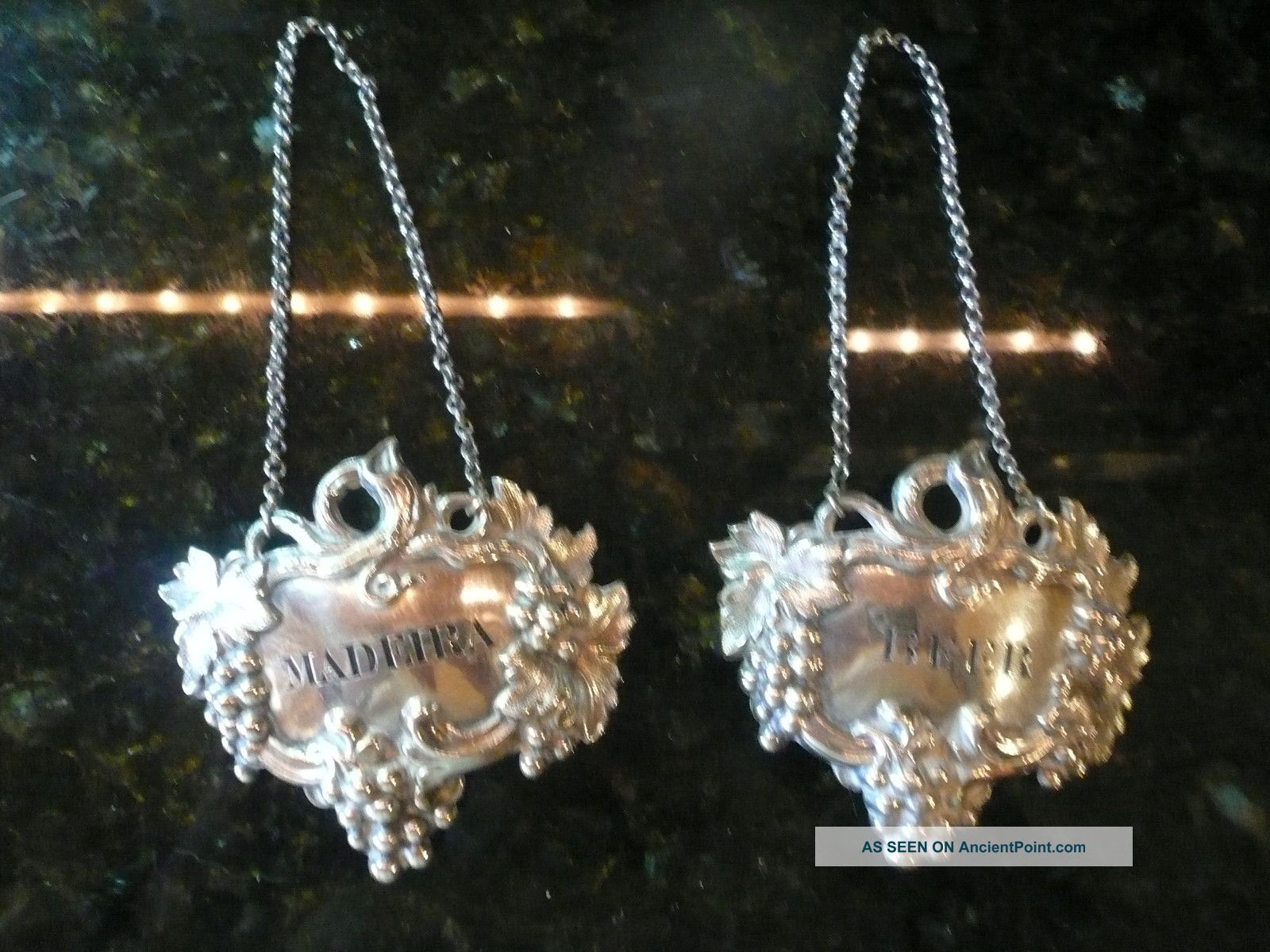 Silverplate Liquor Tags Metalware photo