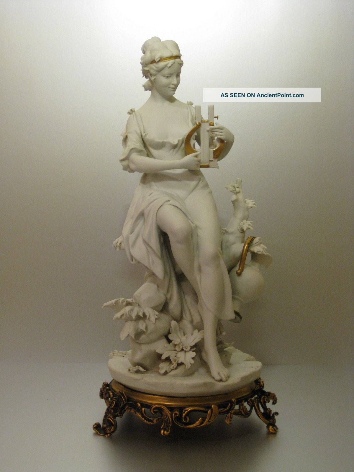 A Large Italian Capodimonte Triade Benacchio Exquisite Porcelain Figurine Figure Figurines photo