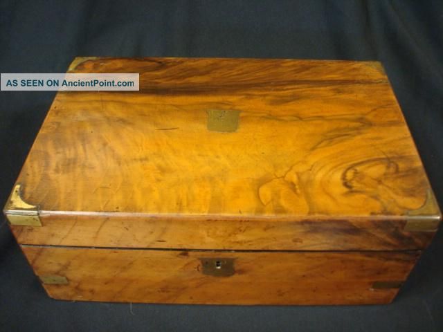 Antique Vintage Writing Box Lap Desk Boxes photo
