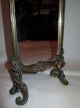 Antique Art Nouveau Carved Bronze Table Top Mirror Mirrors photo 2