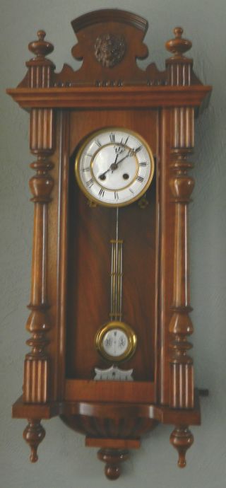 Antique 1890s German Vienna Junghans Regulator Wall Clock photo