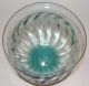 Outstanding American New Jersey York Aqua Ribbed Optic Swirl Blown Glass Vase Vases photo 1
