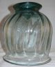 Outstanding American New Jersey York Aqua Ribbed Optic Swirl Blown Glass Vase Vases photo 3