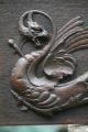 Stunning 19th C,  Gothic Oak Relief Carved Panel With Winged Gargoyle Carving Carved Figures photo 1