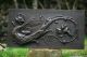 Stunning 19th C,  Gothic Oak Relief Carved Panel With Winged Gargoyle Carving Carved Figures photo 6