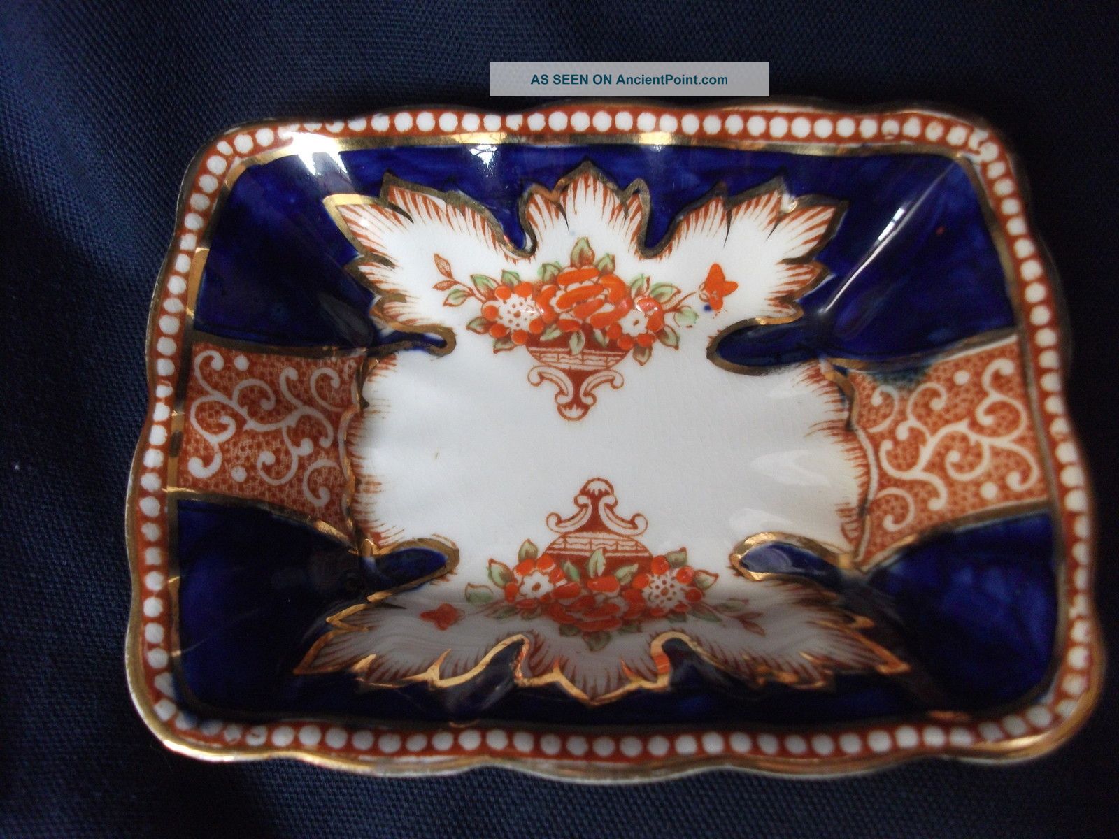 Antique Royal Albert Crown China - Royalty - Rectangular Sweet/mint Tray - 1930s Cups & Saucers photo