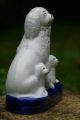 19th C.  Staffordshire Of A Seated Open Legged Poodle Dog With Puppies Figurines photo 8