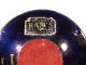 Limoges Enamel On Copper Kam ' S Paris Parfumeria France Antique Plate Green Metalware photo 3