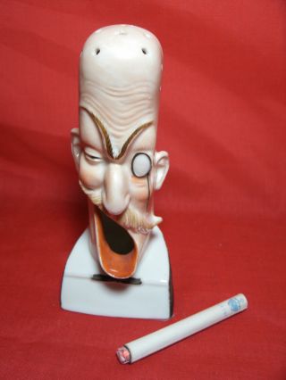 Vintage Ardalt (japan) Porcelain Man ' S Head / Bust Cigarette Ashtray photo