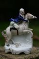 19th C.  Staffordshire Of The Seated Male Equestrian Figure On Horseback Figurines photo 3