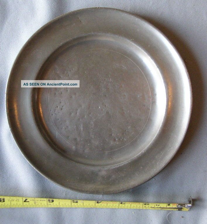 Antique Pewter Plate Platter 18th C English London Marked Nr Metalware photo