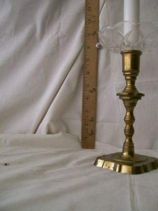 1 Antique Scandinavian Brass Candle Stick - - - Danish Mid - Century Modern photo