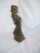 Signed J.  Pilar Wien Bronze Dutch Girl Statue Vienna Austrian Art Deco Bronze Metalware photo 1