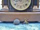 Antique Seth Thomas Adamantine Mantel Clock Egyptian Revival Brass Dial 1897 Nr Clocks photo 10