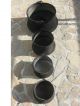 4pcs,  11kg Huge Hand Forged Copper Pots 19th Century 1850 ' S Metalware photo 6