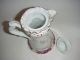 Antique Porcelain Teapot Coffee Pot Maker? Germany? Flowers Pierced Teapots & Tea Sets photo 5