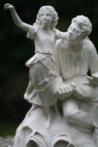 Fine Mid 19th C Parian Figures Of Uncle Tom & Little Nell By William Boyton Kirk photo