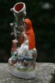 Fine Mid 19thc Staffordshire Of Red Riding Hood Figurine & Wolf Spill Vase C1860 Figurines photo 5