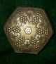 Antique Vtg Mini Metal & Velvet Jewelry Box/silver Metalware photo 2