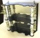 Antique 1800 ' S Dresden Mirrored 2 Tier Black And White Wall Shelf Other photo 7