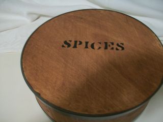 8 Individual Wood Spice Containers In Spice Box photo