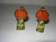 A Very Early Pair Of Pa Carved And Polychromed Birds Carved Figures photo 4