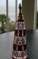 Turn Of The Century Ruby Cut To Clear Perfume Bottle Missing Puffer Perfume Bottles photo 1