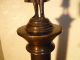 Pair Of Grand Tour Brass Napoleon Topped Columns Metalware photo 4
