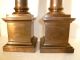 Pair Of Grand Tour Brass Napoleon Topped Columns Metalware photo 5