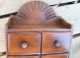 Antique Wooden Wall Hanging Kitchen 7 Drawer Spice Box Wood Boxes photo 9