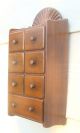 Antique Wooden Wall Hanging Kitchen 7 Drawer Spice Box Wood Boxes photo 5
