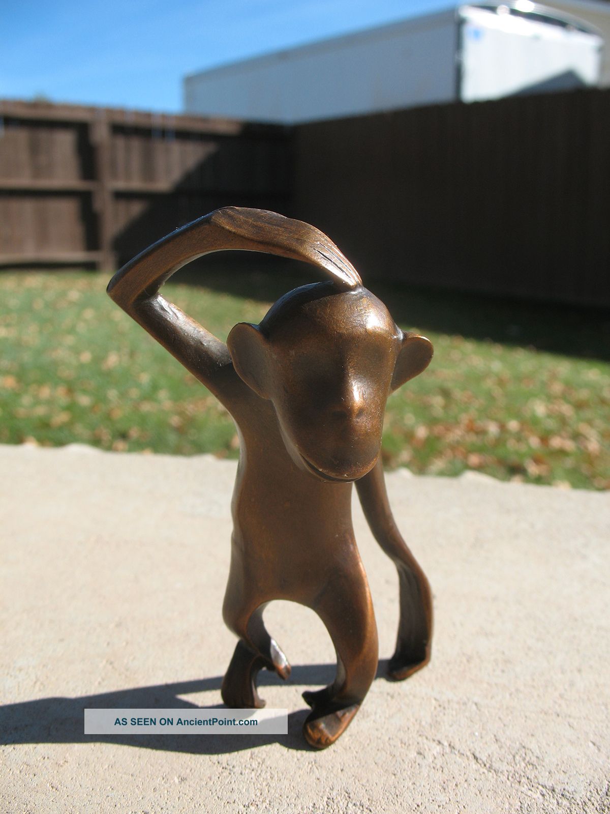 Hagenauer Attribution Monkey Sculpture,  Art Deco,  Machine Age Metalware photo