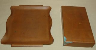 1939 Copper Ashtray/tray (dr.  Robert Boyle),  Gregorian Hammered Cigarette Box photo