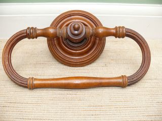 19thc Antique French Carved Walnut Towel Rail/holder photo