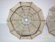 Mica Arts Crafts Lamp Shade W/ Copper Spiderweb Frame Vintage Lantern Light Old Lamps photo 6