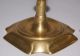 Pair 18th C Antique English Brass Candlesticks Metalware photo 3