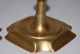 Pair 18th C Antique English Brass Candlesticks Metalware photo 4
