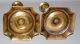 Pair 18th C Antique English Brass Candlesticks Metalware photo 5