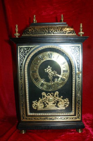 Antique French Boulle Clock - C.  1870 photo