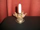Antique German Bronze Miniature Cat Candlestick Fine Detail Metalware photo 6