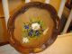 Vintage Ernst Huber Floral Painted German Wood Tray Or Plate - Schnitzerstuberl Trays photo 1