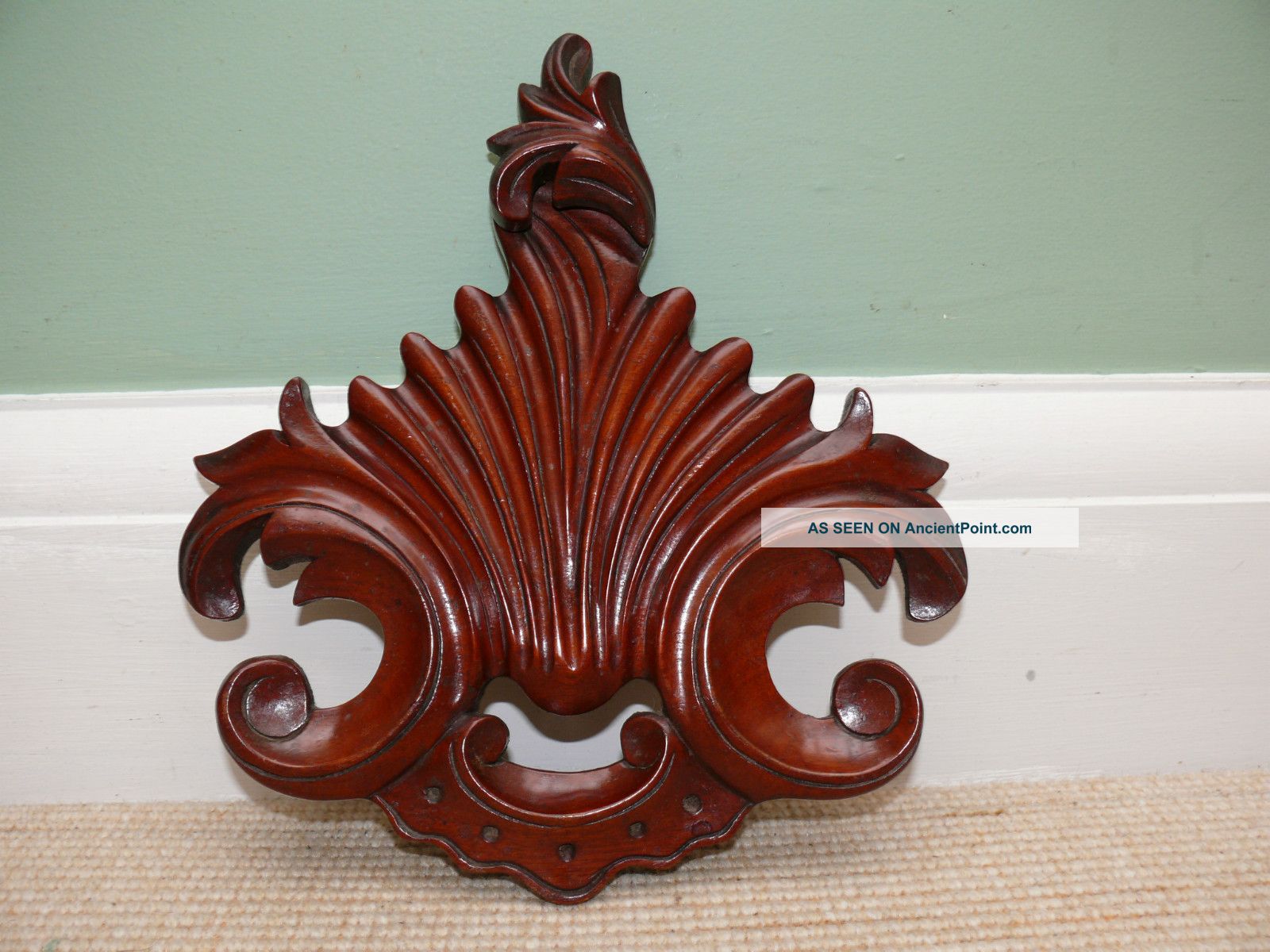 19thc Mahogany Carving With Fluted Decor Other photo
