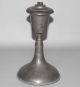 Large 19th C Antique American Pewter Whale Oil Lamp Metalware photo 1
