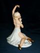Antique German Dresden Art Deco Lady Exotic Dancer Porcelain Figurine Figure Figurines photo 3