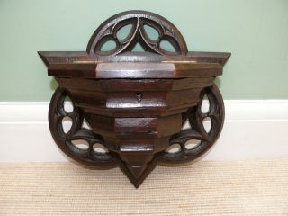 Fine Mid 19thc Gothic Oak Carved Church Collection Box photo