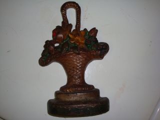 Antique Hubley Flower 9 Doorstop photo