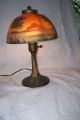 Reverse Painted Budoir Lamp Circa 1910 - 1930 Lamps photo 1