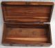 Antique Vintage Small Wooden Chest Box With Feet And Brass Latch Boxes photo 1