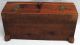 Antique Vintage Small Wooden Chest Box With Feet And Brass Latch Boxes photo 2